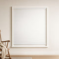 Custom cordless honeycomb shades in White with a white headrail, made by Novo Blinds in Edmonton