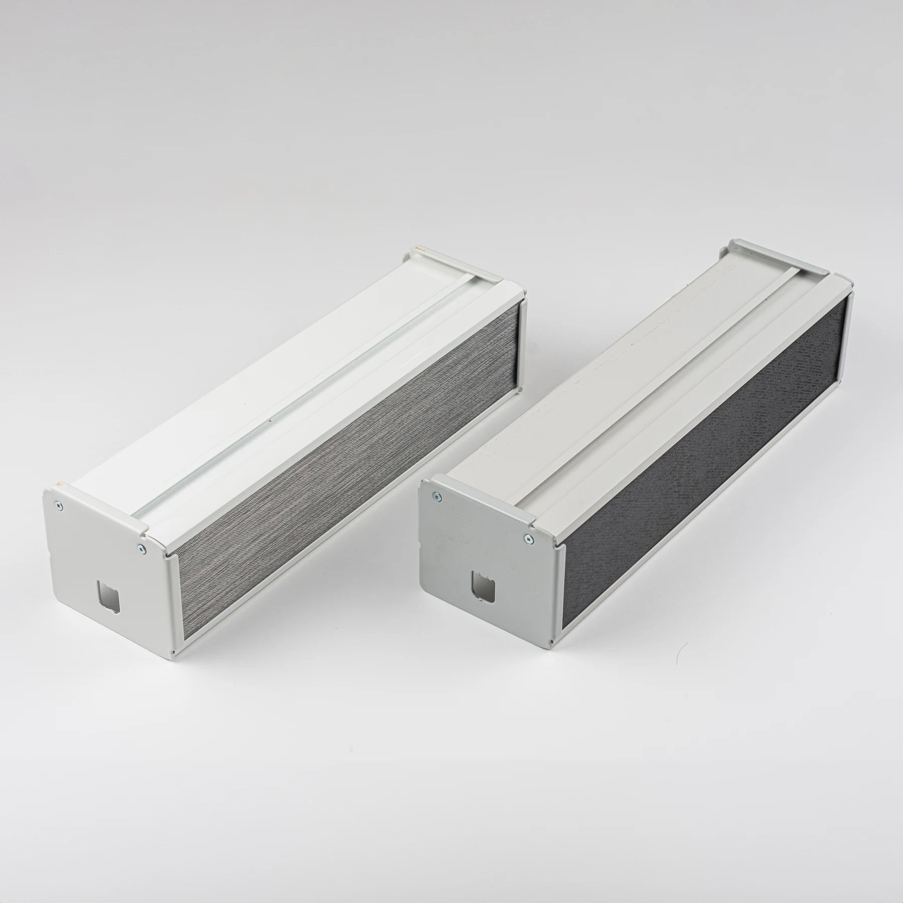 Real Novo fabric-insert cassette samples with retaining lips