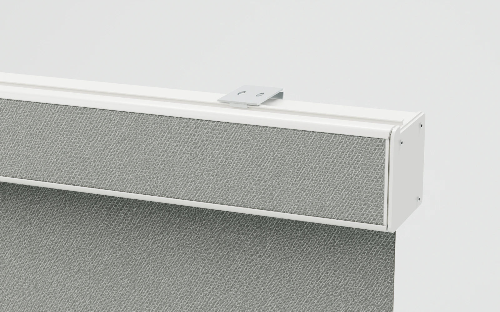 Fabric-insert cassette illustration with fabric between retaining lips on a different profile